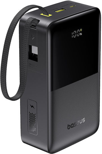 Baseus EnerFill FC51 Bipow 2 Pro Дигитална Външна Батерия 30000mAh 22.5W с 2 USB-A Изходни Порта и USB-C Изходен Порт Power Delivery / Бързо Зареждане Черна