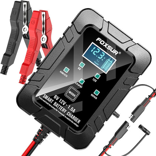 Foxsur Autobatterieladegerät 6/12V