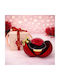 Spherical Jewelry Box Red Soap Rose Golden Bow Red
