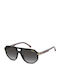 Carrera Unisex Sunglasses With Black Horn-Rimmed Frame And Grey Gradient Lens 375/S OIT/9O