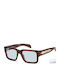 David Beckham Men's Sunglasses with Brown Horn-Rimmed Frame and Light Blue Lens DB 7159/S 09Q/SD