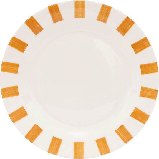 S-d Cheri Plate Desert made of Porcelain Yellow with Diameter 19cm