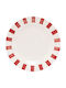 S-d Cheri Plate Desert made of Porcelain Red with Diameter 19cm