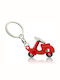 Metallic Red Vespa Keychain