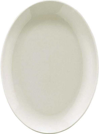 Kutahya Porselen Serving Platter Oval made of Porcelain Beige 27x16cm
