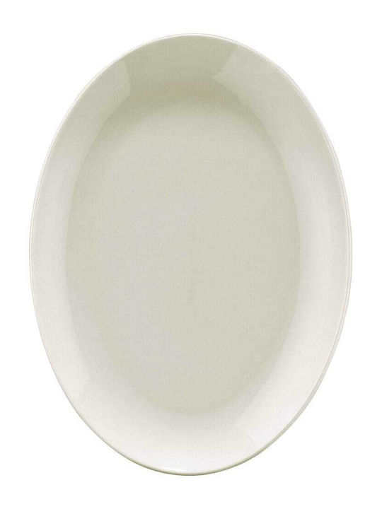 Kutahya Porselen Serving Platter Oval made of Porcelain Beige 36x21cm