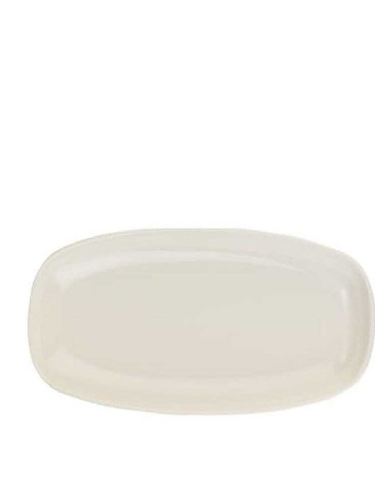 Kutahya Porselen Serving Platter Oval made of Porcelain White 20x10cm