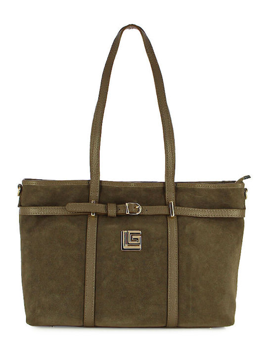 Guy Laroche Leather Women's Bag Shoulder Taupe