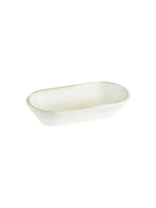Kutahya Porselen Serving Bowl Oval made of Porcelain Beige 14x7cm 12pcs