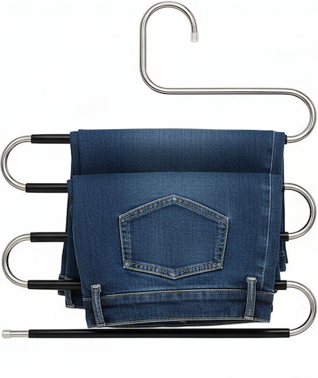 Wardrobe Hanger for Pants Metallic Black ZE1AG13QWS7H 1pcs