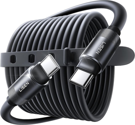 Lisen Regular USB 2.0 Cablu USB-C bărbătesc - USB-C 100W Negru 3m