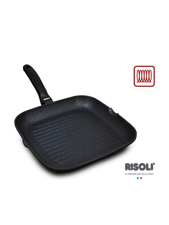 Risoli Blackplus Grill made of Cast Aluminum with Non-Stick Coating