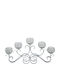 Keskor Candle Holder Metal in Silver Color 68x35x10cm 1pcs