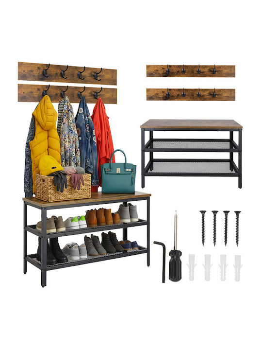 Mobilier de Intrare cu Cuier & Dulap pentru Pantofi 73x44x30cm