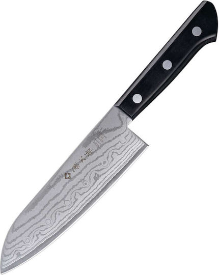 Tojiro Basic Μαχαίρι Santoku από Δαμασκηνό Ατσάλι 17cm