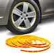 Protective Decorative Rim Rings Adhesive Made Flexible Plastic Yellow