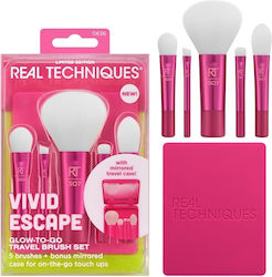 Real Techniques Glow To Go Travel Set Vivid Σετ Πινέλα Μακιγιάζ Ταξιδίου 4τμχ