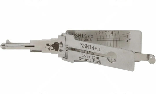 Lishi Nsn14 2 În 1 Decodor Auto Pentru Chei Nissan Infiniti Subaru Ușă Portbagaj Nsn14 Dr Bt