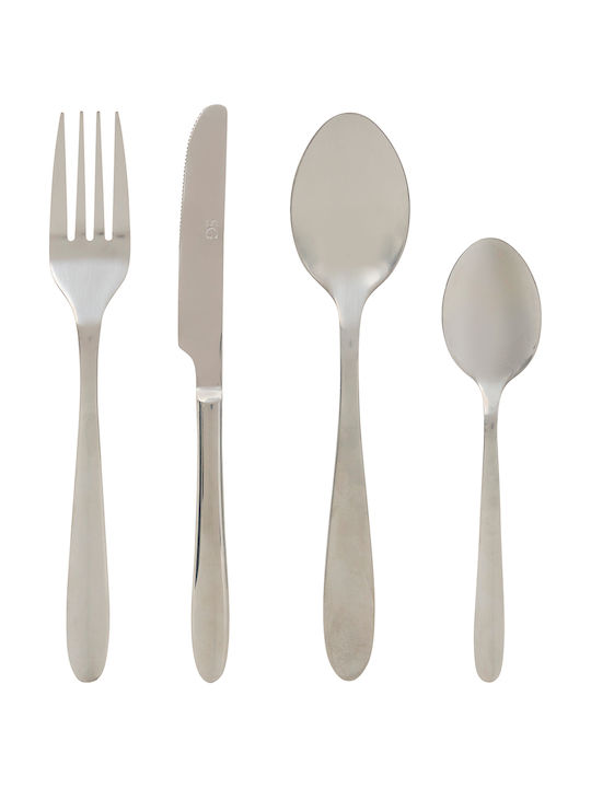S-d Nevis Set de Tacâmuri Inoxidabil Argintiu 24buc