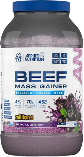 Applied Nutrition Beef Mass Gainer with Creatine & Flavor Blackcurrant 3.13kg