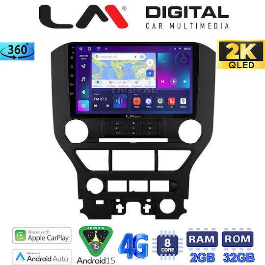 LM Digital Ηχοσύστημα Αυτοκινήτου για Ford Mustang 2015 (Bluetooth/USB/WiFi/GPS/Apple-Carplay/Android-Auto)
