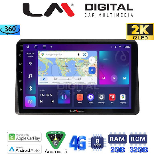 LM Digital Car Audio System for Opel Movano Renault Master Nissan NV400 2011-2020 (Bluetooth/USB/WiFi/GPS/Apple-Carplay/Android-Auto)