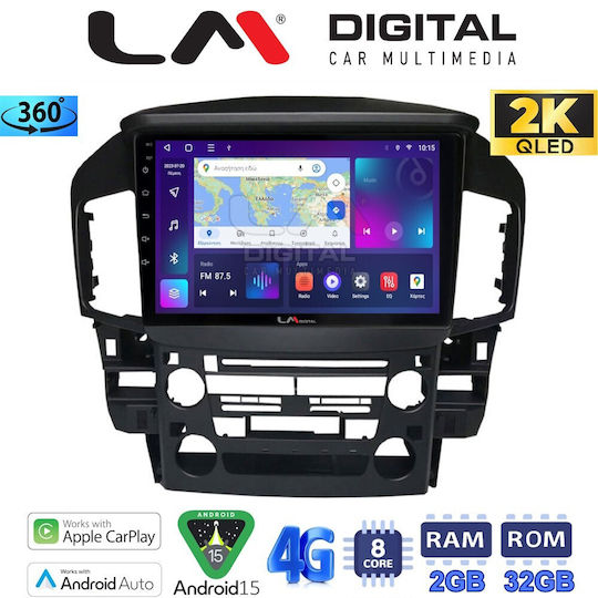 LM Digital Auto-Audiosystem für Lexus RX300 2000 > 2004 (Bluetooth/USB/WiFi/GPS/Apple-Carplay/Android-Auto)