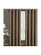 Frans Blackout Curtain with Grommets Black 140x260cm