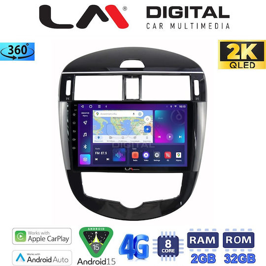 LM Digital Ηχοσύστημα Αυτοκινήτου για Nissan Pulsar 2015 με Clima (Bluetooth/USB/WiFi/GPS/Apple-Carplay/Android-Auto)