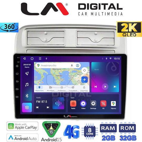LM Digital Ηχοσύστημα Αυτοκινήτου για Fiat Grande Punto / Linea 2007-2011 (Bluetooth/USB/WiFi/GPS/Apple-Carplay/Android-Auto)