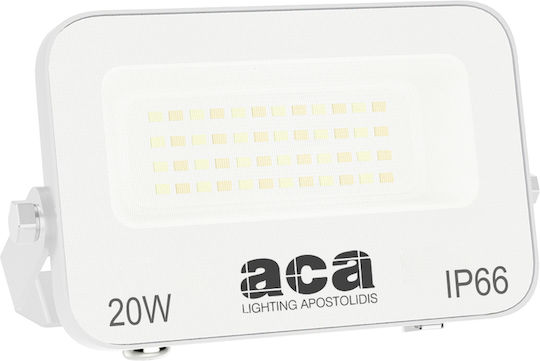 Aca Waterproof LED Flood Light 20W Cold White 6500K IP66
