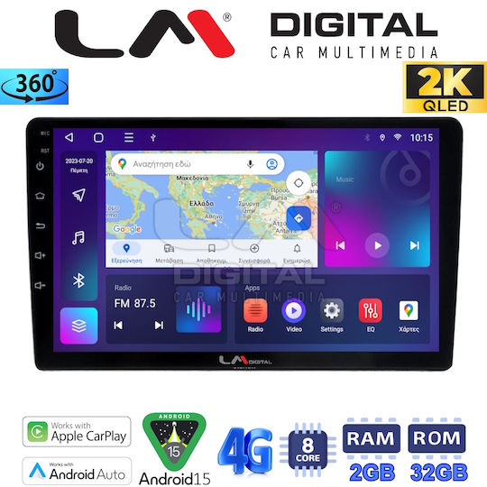 LM Digital Ηχοσύστημα Αυτοκινήτου για Ford Focus / Mondeo / Galaxy / S-Max 2007-2013 (Bluetooth/USB/WiFi/GPS/Apple-Carplay/Android-Auto)