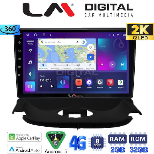 LM Digital Car Audio System for Peugeot 206 2002 > 2006 (Bluetooth/USB/WiFi/GPS/Apple-Carplay/Android-Auto)