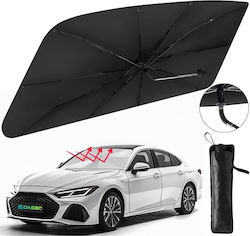 Car Umbrella-type Retractable Sunshade Uv Protection Car Windshield Foldable Easy To Use Elegant Case Universal Car Windshield 125x65 Cm