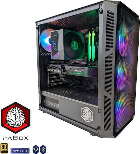 i-aBox Stealth Power v2 NG Lux Gaming Desktop PC (i5-14400F/16GB DDR4/1TB SSD/Radeon RX 7600/W11 Home)