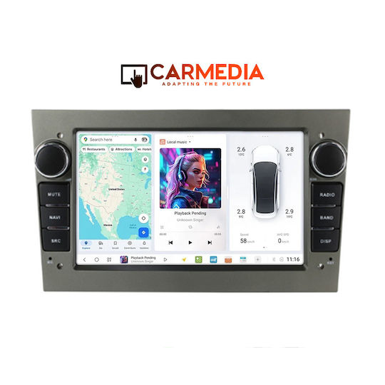 Carmedia Car Audio System for Opel Antara 2006+ (Bluetooth/USB/WiFi/GPS/Apple-Carplay/Android-Auto) with Touch Screen 7"
