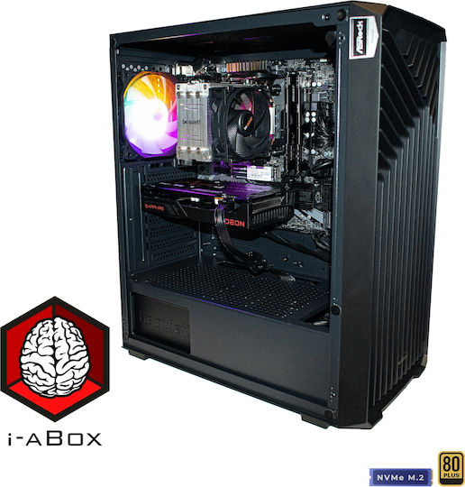 i-aBox Stealth Power V2 IPro Lite Gaming Desktop PC (i5-14400F/32GB DDR4/512GB SSD/Radeon RX 7600/No OS)