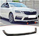 Lip Spoiler Black Plastic Glossy Skoda Octavia Vrs Mk3 2013-2016