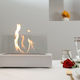 Moderner Schreibtisch Bioethanol-Kamin Aus Metall Weiß 33×33×16×20 Cm