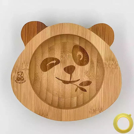 Pandaboo Παιδικό Μπωλ Φαγητού από Bamboo Κίτρινο