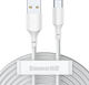 Baseus USB 2.0 Cable USB-C male - USB-A 40W Μαύρο 1.5m TZCATZJ-02 2τμχ
