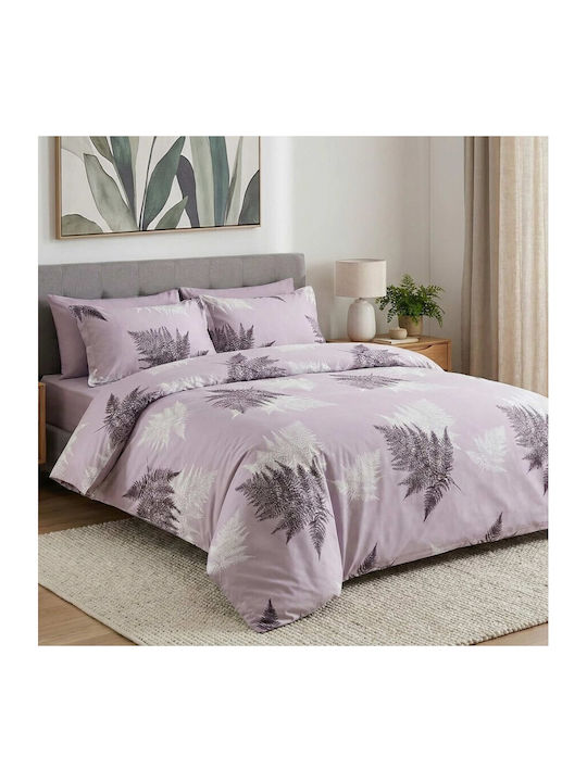 Pucioasa Set Cearșafuri 240x270cm. Lilac Fern 4buc