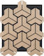 Costway Set of Audio Treatment Materials (1 Piece) 83cm x 65cm x 18mm in Brown Color