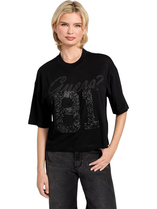 Guess T-Shirt Μαύρο
