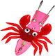 Technofish Large Artificial Bait Octopuses Fluorescent No4 Ροζ-κόκκινο