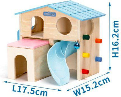 Nobleza Wooden Playhouse Hamster 17.5x15.2x16.2cm
