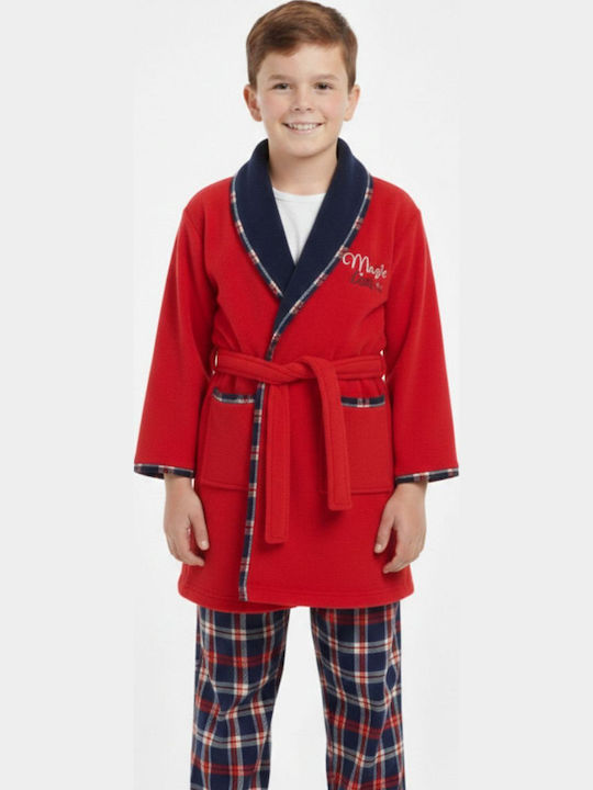 Tres Chic Детски халат Зимна Поларена Red