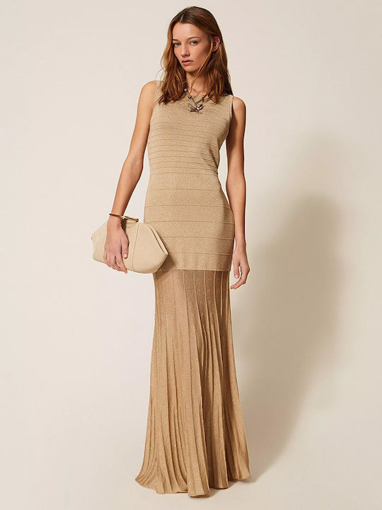 Rochie Maxi De Seară De Vară Spate Deschisă Bej