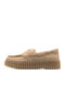 Torhill Suede Leather Women's Boat Shoes in Beige Color