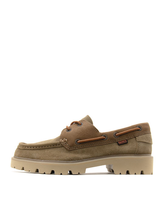Men's Suede Boat Shoes Brown